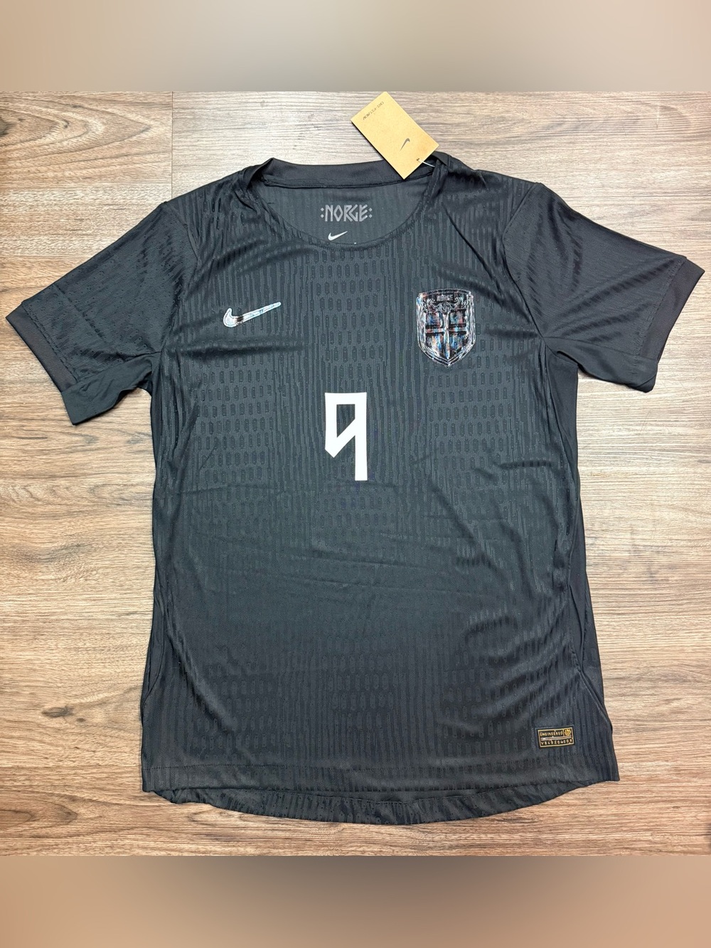 ADULT Haaland Jersey Norway 26’ Away Black Kit - Players Version - (LARGE)